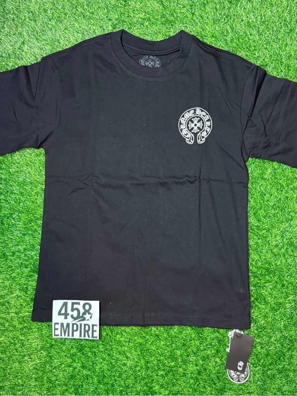 Black and Pink Chrome Hearts Tee - Shirt